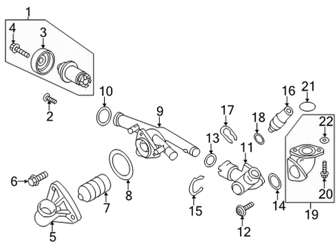 2023 Volkswagen Atlas Cross Sport Water Pump - Belts Diagram 3
