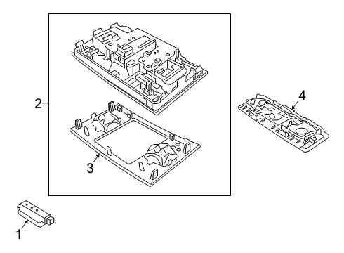 2021 Volkswagen Arteon Overhead Lamps Diagram 2