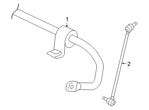 2008 Volkswagen GTI Stabilizer Bar & Components Diagram 2