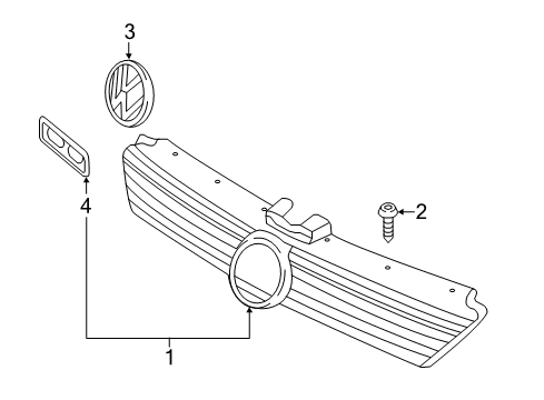 2015 Volkswagen e-Golf Grille & Components