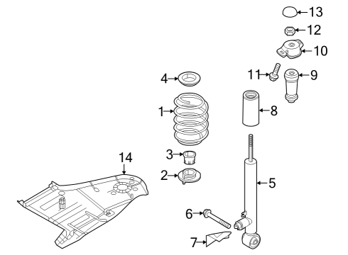 2020 Volkswagen Jetta Shocks & Components Diagram 2