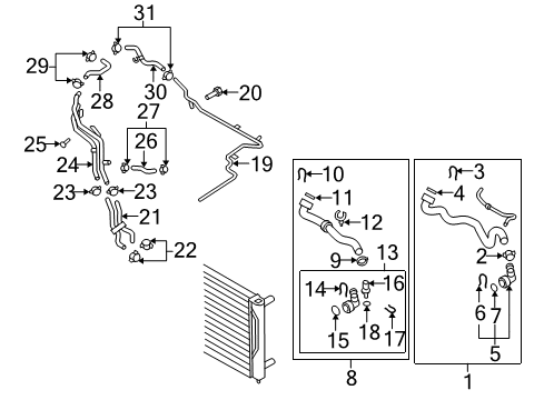 2009 Volkswagen Rabbit Hoses, Lines & Pipes Diagram