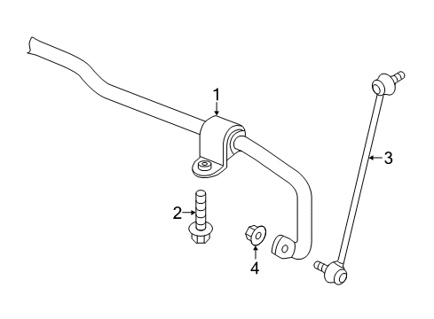 2024 Volkswagen Atlas Stabilizer Bar & Components Diagram 2