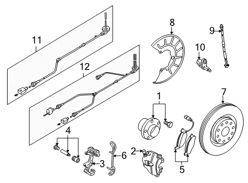 2007 Volkswagen Rabbit Front Brakes Diagram