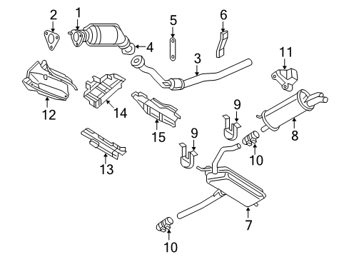2004 Volkswagen Passat Exhaust System Diagram 2