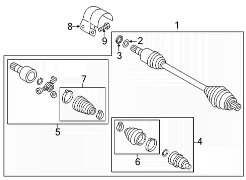 2025 Volkswagen Atlas Cross Sport Drive Axles - Front