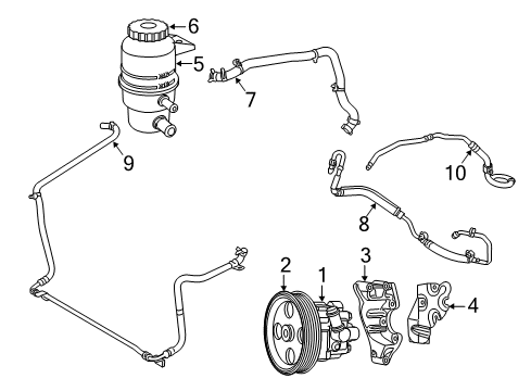 2012 Volkswagen Routan P/S Pump & Hoses Diagram