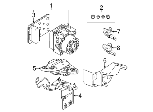 2024 Volkswagen Jetta ABS Components Diagram