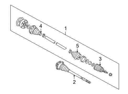 2003 Volkswagen Golf Drive Axles - Front Diagram