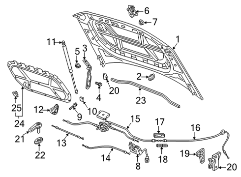 2025 Volkswagen Atlas Cross Sport Hood & Components