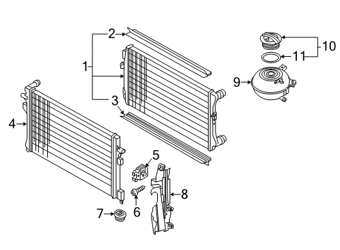 2015 Volkswagen Beetle Radiator & Components Diagram 2