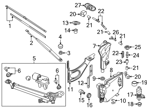 2018 Volkswagen Golf R Wipers Diagram