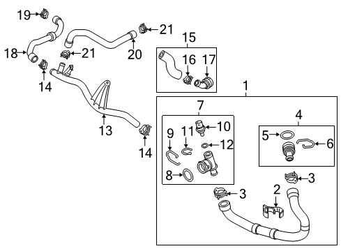 2021 Volkswagen Tiguan Hoses, Lines & Pipes Diagram 2