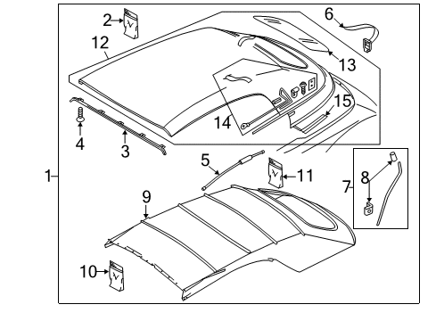 2015 Volkswagen Beetle Top Cover & Components