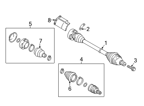 2017 Volkswagen Golf SportWagen Drive Axles - Front Diagram 3