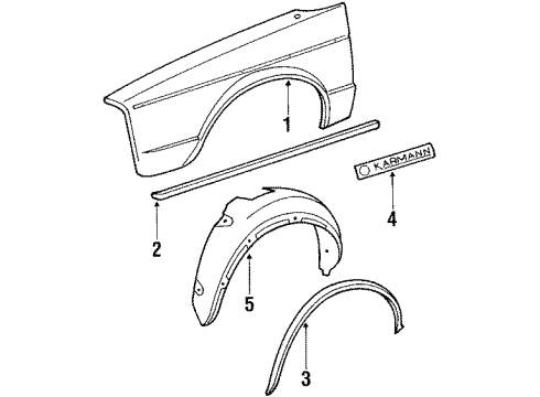 1992 Volkswagen Cabriolet Fender & Components