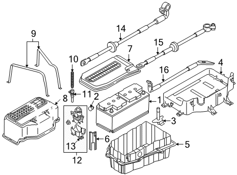 2008 Volkswagen Touareg Battery Diagram for 000-915-089-J