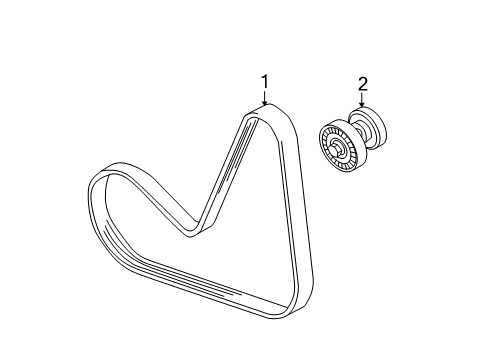 2012 Volkswagen Passat Belts & Pulleys - Belts Diagram 2