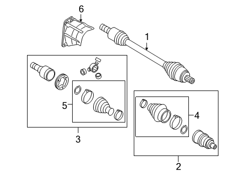 2014 Volkswagen CC Drive Axles - Front Diagram 2