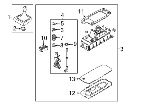 2010 Volkswagen Golf Gear Shift Control - MT Diagram