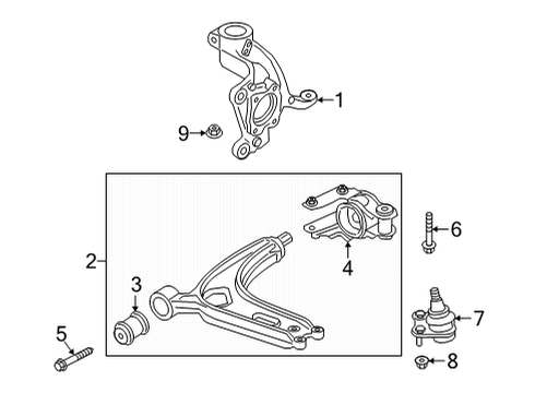 2025 Volkswagen Atlas Cross Sport Front Suspension Components