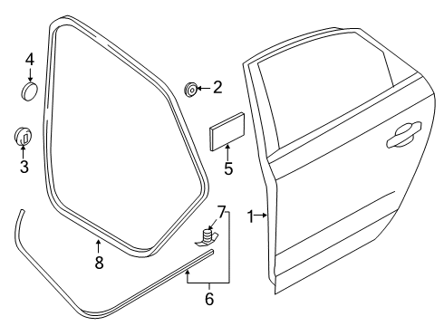2020 Volkswagen Passat Door & Components Diagram 2