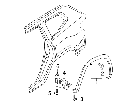 2025 Volkswagen Atlas Exterior Trim - Quarter Panel