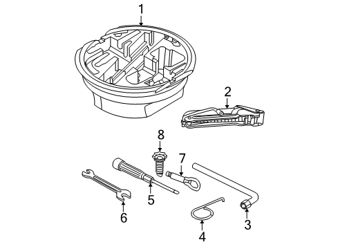 2009 Volkswagen Jetta Jack & Components Diagram