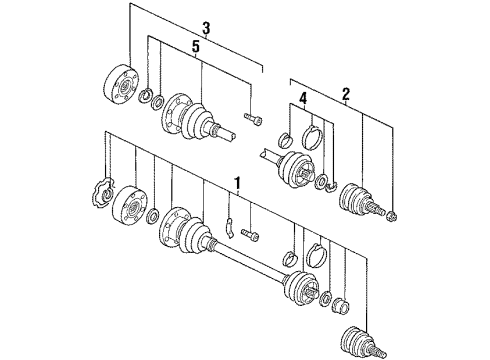 1987 Volkswagen Quantum Axle Shaft - Front Diagram
