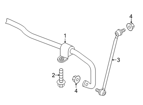 2021 Volkswagen Golf Stabilizer Bar & Components Diagram 2