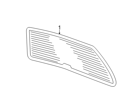 2005 Volkswagen Jetta Glass & Hardware - Back Glass Diagram 2