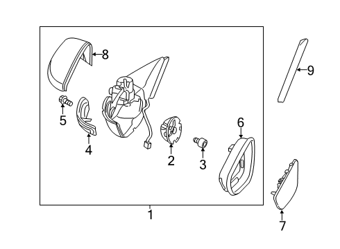 2019 Volkswagen Beetle Mirrors Diagram