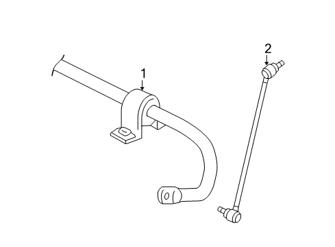 2008 Volkswagen Passat Stabilizer Bar & Components Diagram 2