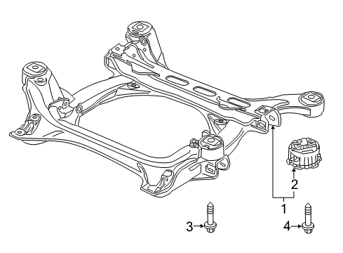 2010 Volkswagen Touareg Suspension Mounting - Front Diagram