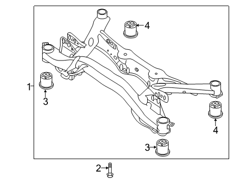 2025 Volkswagen Atlas Suspension Mounting - Rear Diagram