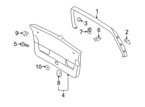 2007 Volkswagen Rabbit Interior Trim - Lift Gate