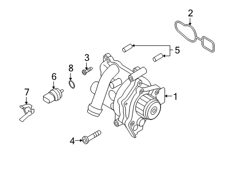 2009 Volkswagen Rabbit Water Pump - Belts Diagram 3