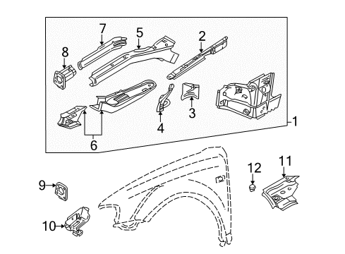 2000 Volkswagen Passat Structural Components & Rails