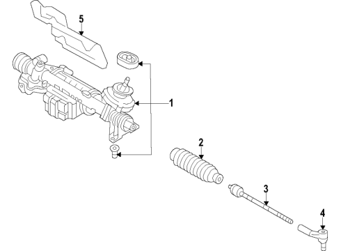 2022 Volkswagen Passat Steering Gear & Linkage Diagram 2