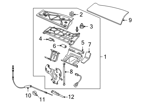 2008 Volkswagen Eos Stowage Compartment