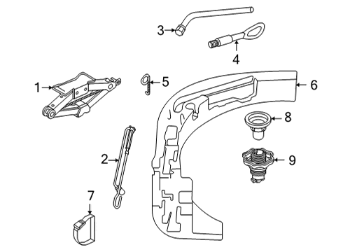 2025 Volkswagen Taos Jack & Components Diagram