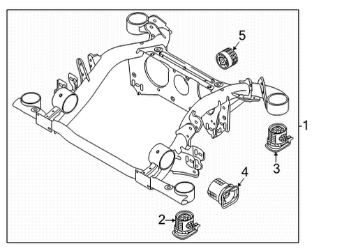 2024 Volkswagen ID.4 Sub Frame Diagram for 1EK-505-235-C