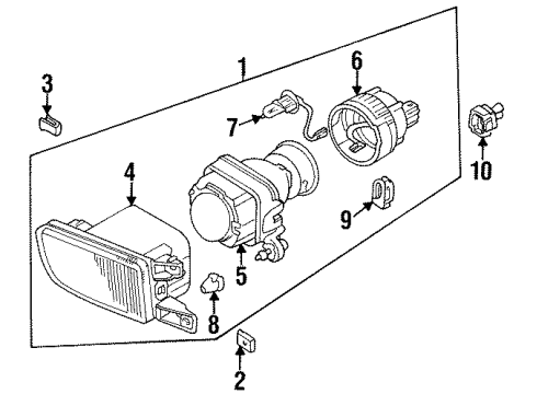 1999 Volkswagen Cabrio Fog Lamps Diagram
