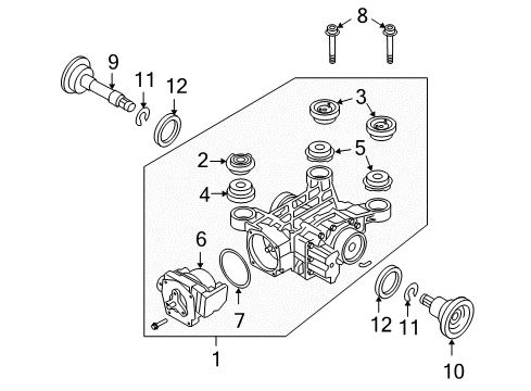 2011 Volkswagen Tiguan Axle & Differential - Rear Diagram
