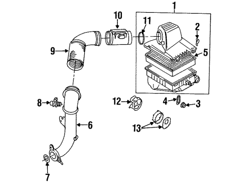1999 Volkswagen Golf Air Inlet - Air Diagram 5
