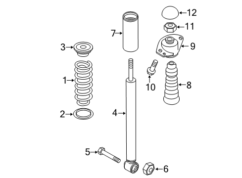2011 Volkswagen Jetta Shocks & Components Diagram