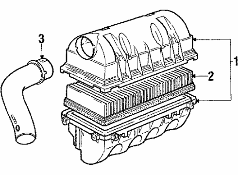 1986 Volkswagen Golf Air Inlet - Air Diagram 2