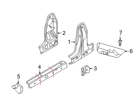 2019 Volkswagen Beetle Lock Pillar