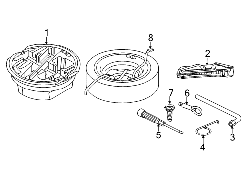 2012 Volkswagen Jetta Jack & Components Diagram