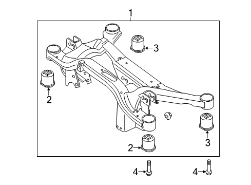 2017 Volkswagen Golf SportWagen Suspension Mounting - Rear Diagram